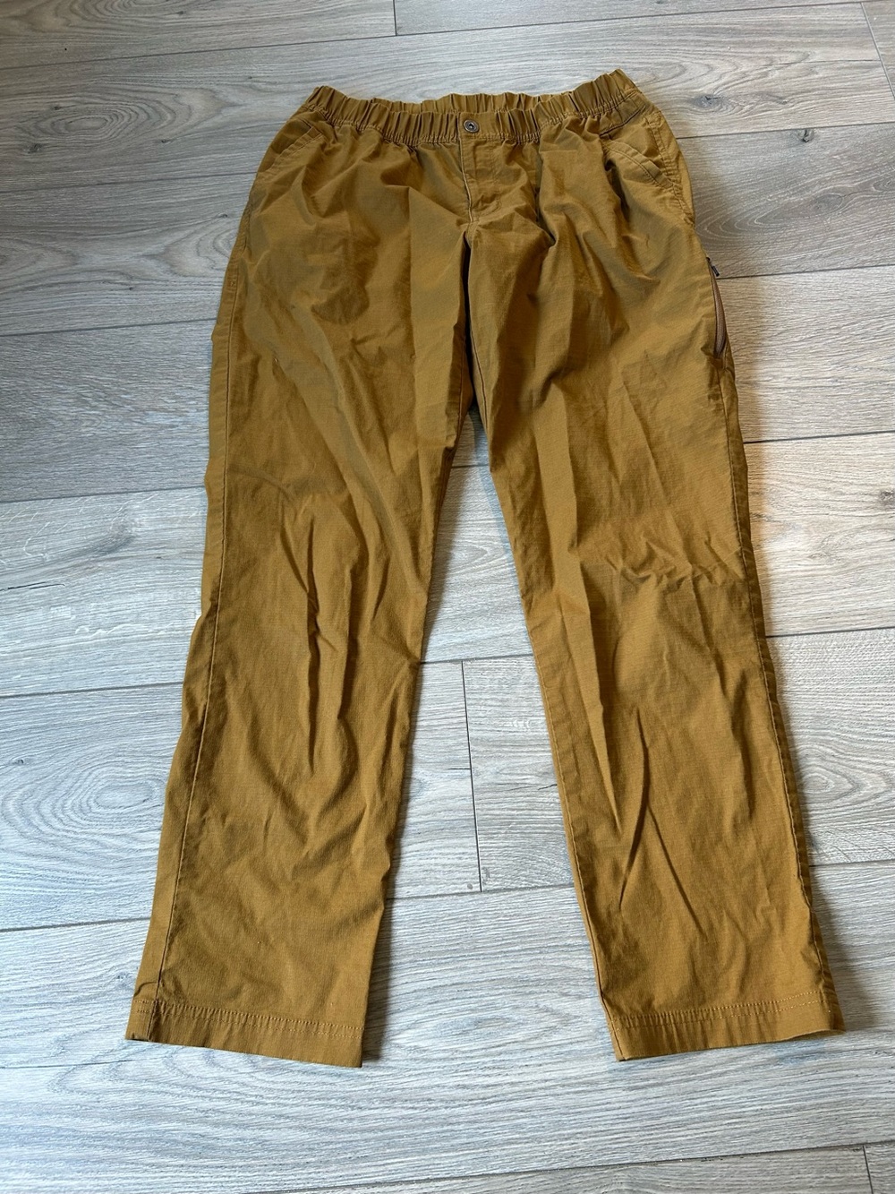 Prana Women's Mustard Tan Chino / hiking Pants Ripstop Size 12